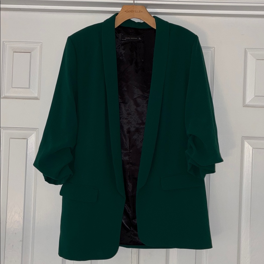 Zara Green Oversized Blazer